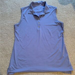 Peter Millar Sleeveless Golf Polo PeriwinkleBlue size Large